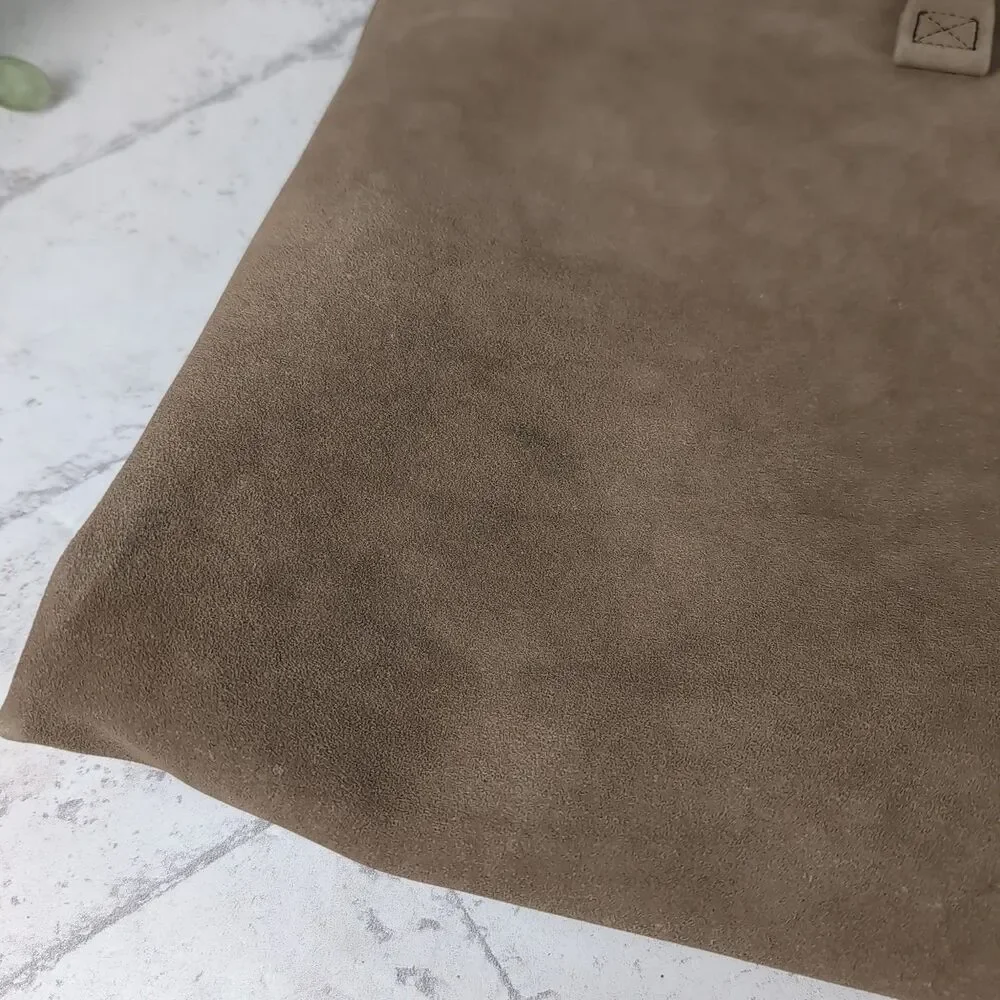 Vintage Hazel Mojave Suede Portfolio Document Briefcase Messenger Bag Tan